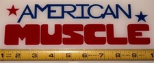 Muscle américain ! Autocollant vinyle HQ 2 couleurs haute brillance 9" x 2,7" !