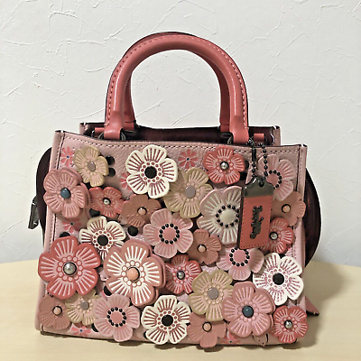 Coach Japan Limited 67690 Rogue 25 With Tea Rose Applique Coach Japan Limited 67690 Rogue 25 With Tea Rose Applique