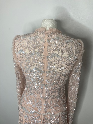 PRELOVED Needle &Thread long dress UK10 US6 sequin gown size 10 pretty maxi - Picture 5 of 7