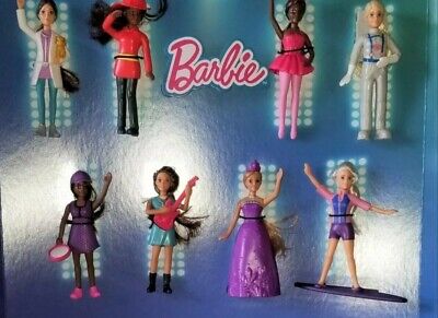 MCDONALD'S 2019 BARBIE COMPLETE SET 1-8 NEW WITH HAPPY MEAL BOX