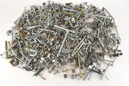 20 Pfund Posten verschiedene Stahl Messing Schrauben & Muttern Hardware Stücke-gebraucht und neu