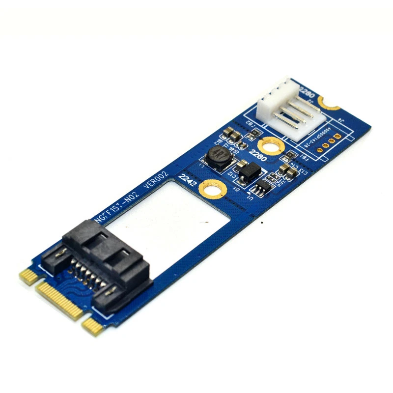 M.2 NGFF to 7 Pin SATA III 3 7Pin SATA3.0 Cable SSD Adapter Converter Board Card - Image 3 of 4