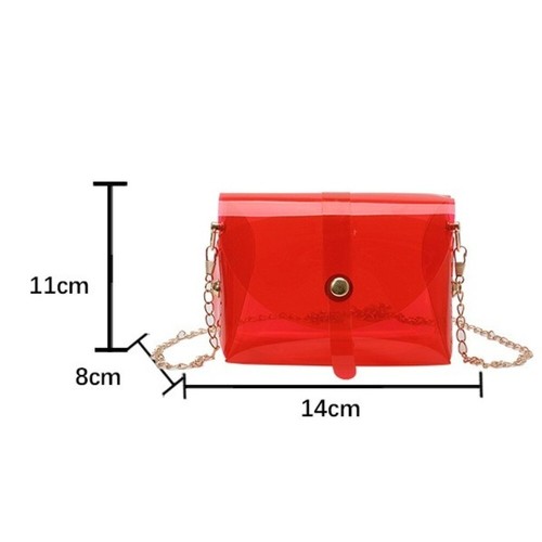 Leisure Jelly Transparent Bag Trendy Shoulder Bag Fashion Envelope Bag Women - Picture 2 of 17