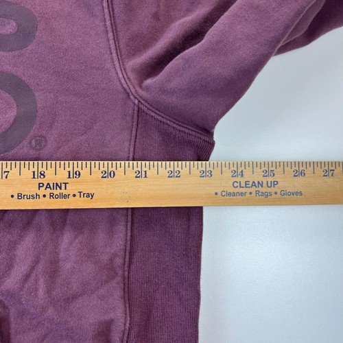 Life is Good Hooded Sweatshirt Mens Medium Purple Hoodie Pullover Casual - Picture 6 of 7