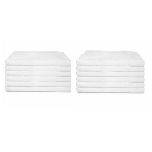 Flat Bed Sheets (Case of 24) White 180 Thread Count Bed Size Options Bulk Set - Picture 24 of 46