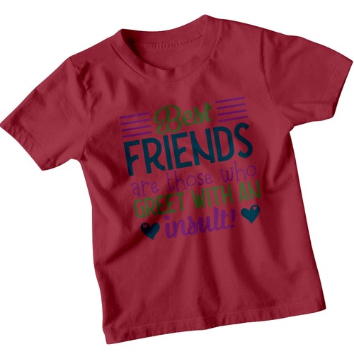 Niños Niñas Saludo con un Insulto Día de los Mejores Amigos Camiseta Bestia A Juego BFF#BFD - Imagen 16 de 34