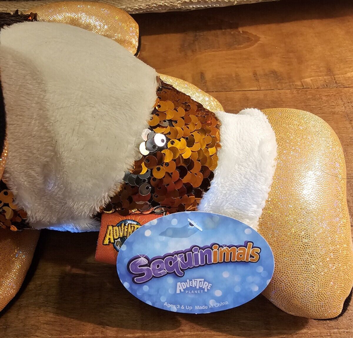 New With Tags ADVENTURE PLANET CLOWN FISH PLUSH FLIP SEQUINS 9” SUPER CUTE!! - Picture 3 of 6