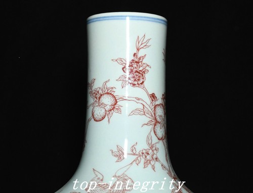 Vase bouteille sphère céleste oiseau porcelaine fleur oiseau famille soldes rose 14,9