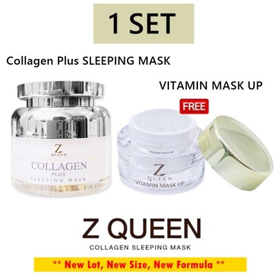 Z Queen Collagen Sleeping + Vitamin Mask Whitening Hyaluron Brighten Face X2 BOX