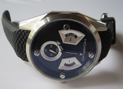 Morphic Herren MPH3402 M34 Serie schwarz/schwarz/silber Silikon Uhr - Bild 11 von 12
