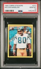 1982 Topps Stickers Football Kellen Winslow #277 PSA 10 73524536