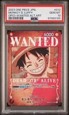 PSA 10 GEM - Luffy Wanted Alt Art ST01-012 - JP One Piece Pillars of Strength