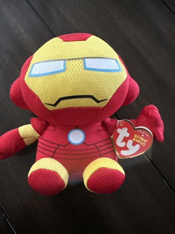 Ironman Marvel TY Beanie Boos Plush stuffed animal 6" Small New with Tags