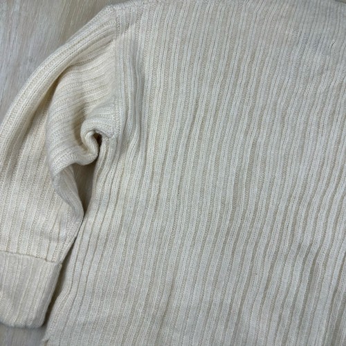 NWT Old Navy Ivory Pearl Mock Neck Rib Knit Tunic Cozy Casual Sweater Medium - Picture 5 of 15