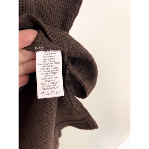 NWT Quacker Factory Brown Rhinestone Snap Front Waffle Knit Shirt Jacket Medium - Picture 10 of 10