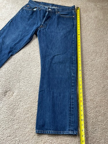 VINTAGE LEVIS 501 JEANS 36x30 DARK BLUE WPL-423 HAITI - Picture 8 of 16