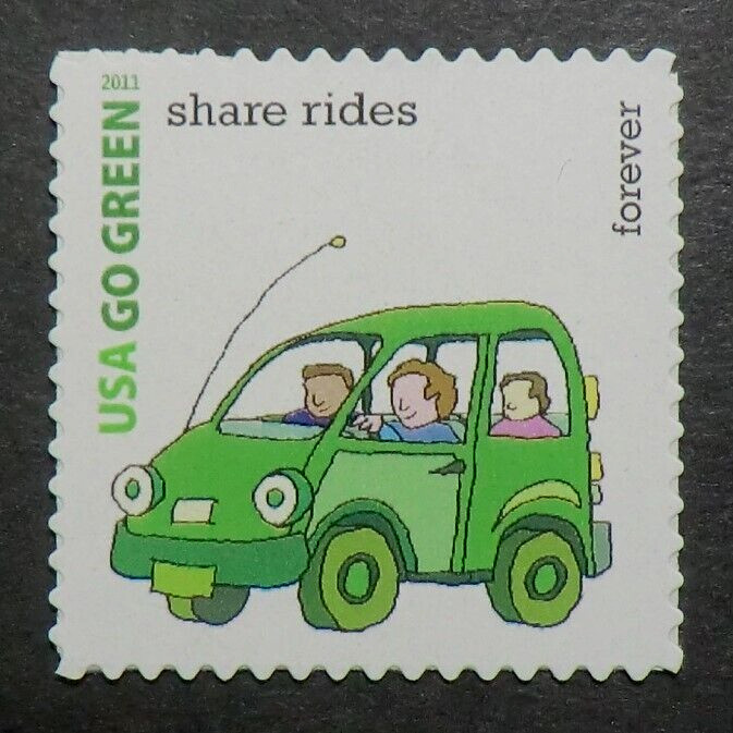 4524c MNH 2011 FCF Go Green share rides carpool HOV lanes costs driving save $
