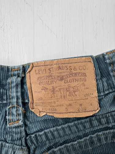 Levi’s Saddleman Corduroy Pants Orange Tab Boys Size 5 18x15 Green - Picture 5 of 7