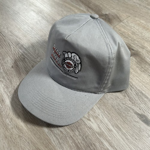 Vintage 1999 Harley Davidson Hat Snapback Motorcycle Ride For Life Gray Cap - Picture 8 of 8