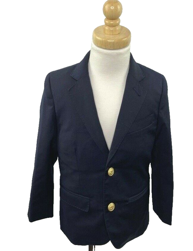 J.Crew Crewcuts Boy's $178 Two-Button Blazer in Navy Wool Size 4 K6325 - Picture 2 of 7