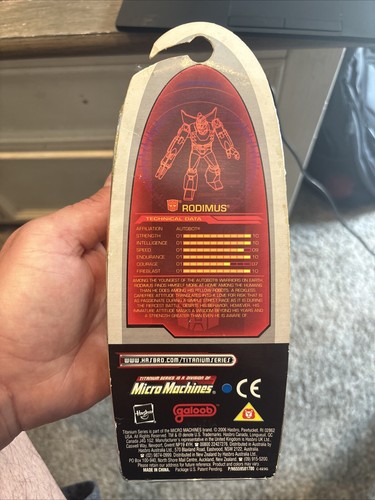 Year 2006 Transformers Titanium Die Cast 3 Inch Figure RODIMUS with Display Base - Picture 2 of 2