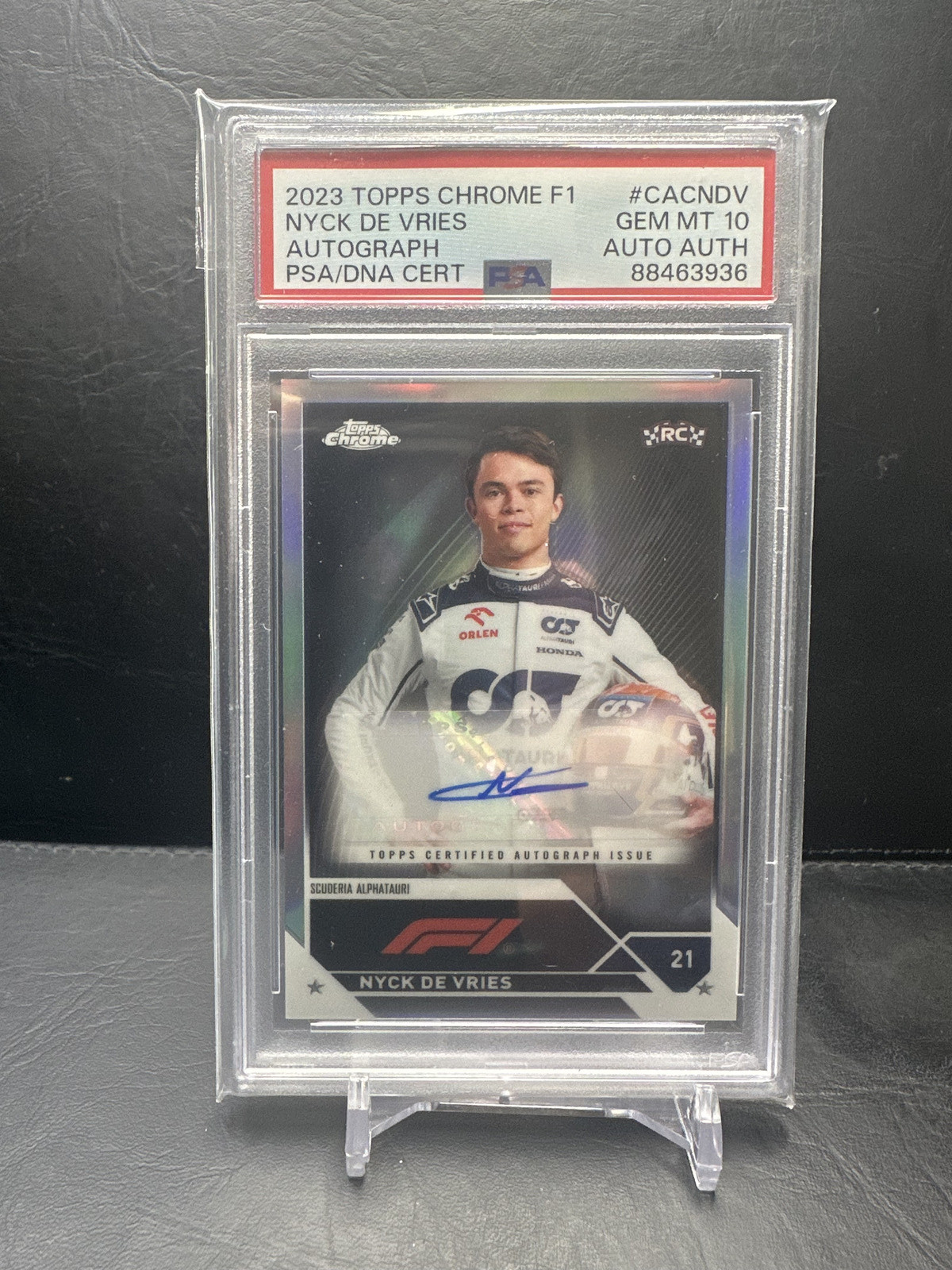 2023 Topps Chrome Formula 1 F1 Nyck De Vries Auto *PSA 10*