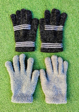 Children's Size Large 8-14yrs Soft Warm Fleece Polyester 2-Glove Paired Set New