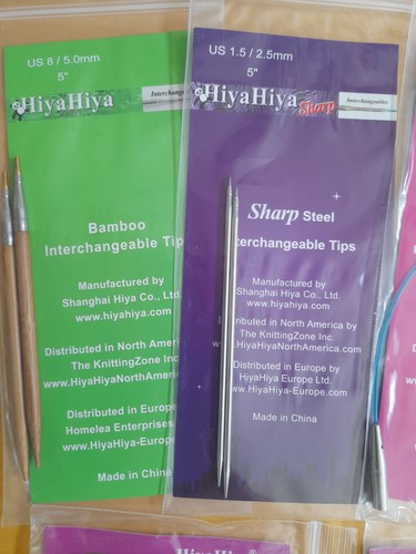 3.75mm by 11cm HiyaHiya Bamboo Interchangeable Needle Tips with Small Connector - Picture 2 of 2