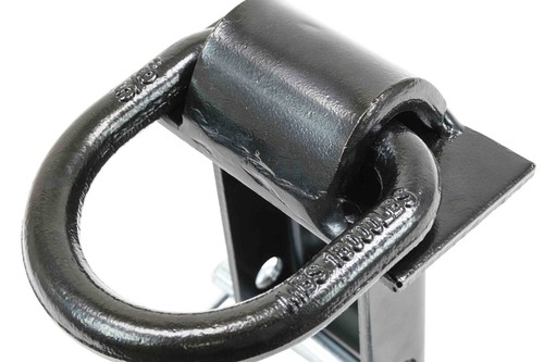 (4 Pack) Heavy Duty Trailer Stake Pocket -Small 5/8 Inch Forged D Ring Black ... - Picture 7 of 12