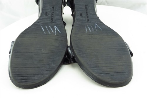 Enzo Angiolini Sz 6 M Black Gladiator Patent Leather Women Sandals Eanusa - Picture 6 of 7