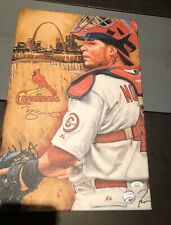 Yadier Molina LIMITED EDITION Artwork Justyn Farano St. Louis Cardinals SIGNED!!