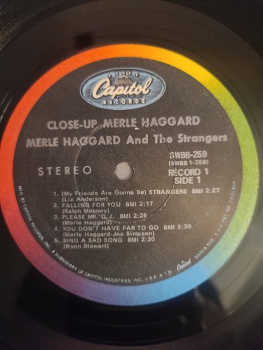 Merle Haggard Close Up Capitol SWBB-259 VG+/VG+ - Picture 11 of 18