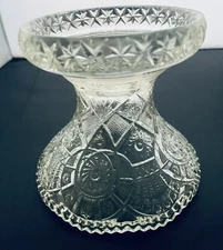 VINTAGE GLASS MCKEE PUNCH BOWL BASE HOBSTAR