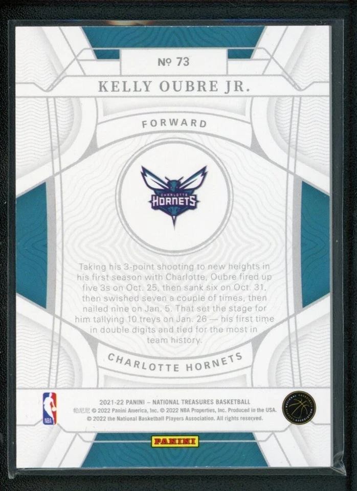 2021-22 KELLY OUBRE JR 62/99 PANINI NATIONAL TREASURES - Image 2 of 2