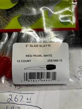Bobby Garland Slab Slay'R red/ pearl white 2 inches long 12 count
