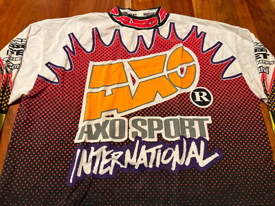未使用 ビンテージ USA製 モトクロス AXO レーシング Tシャツ ロンT 80年代 80s SUZUKI スズキ USA ロゴ プリント モトクロス