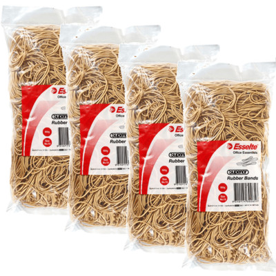 NEW 4x Esselte Superior Rubber Bands Size No.19 500G Bag Pack BULK
