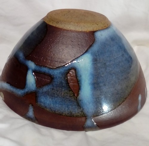 VINTAGE STUDIO POTTERY BOWL. SIGNED ART CERAMIC DISH. - Picture 5 of 9