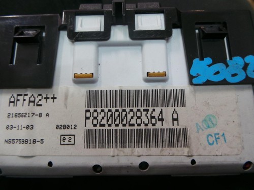 RENAULT CLIO 05/01-12/08 DASH DISPLAY P8200028364 - Picture 2 of 2