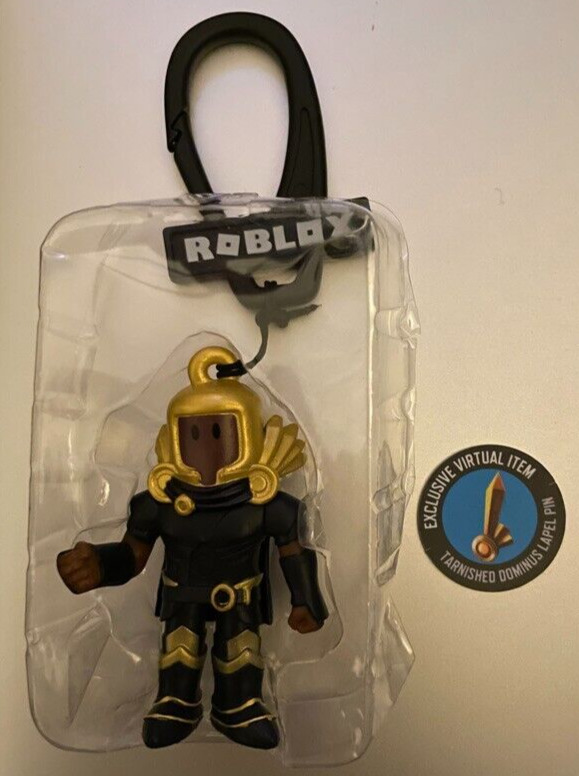 Roblox Backpack Clips Series 1 DOMINUS AUREUS DUDE Toy +TARNISHED LAPEL PIN  Code