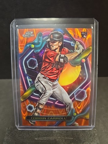 2023 Topps Chrome Cosmic Corbin Carroll RC Rookie Orange Galactic 3/25 RC 286 - Picture 1 of 3