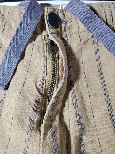American Eagle Womens Pants 32x30 Striped 100% Cotton Khaki Drawstring Resort - Picture 10 of 14