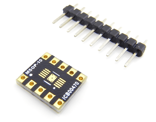 MSOP-10 Breakout Board (3.1 x 3.1 mm, 0.5 mm) - Picture 3 of 5