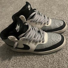 Nike Court Vision Mid Grey Black White Sneakers