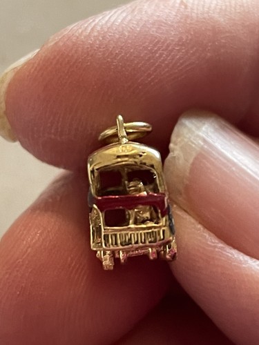 9ct Gold London Double Decker Bus Charm Pendant 2.9g Hallmarked Enamelled - Picture 13 of 18