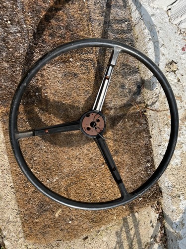 1969 dodge CHARGER STEERING WHEEL UNCRACKED BLACK B-BODY GREAT FOR DRIVER 22 PIC