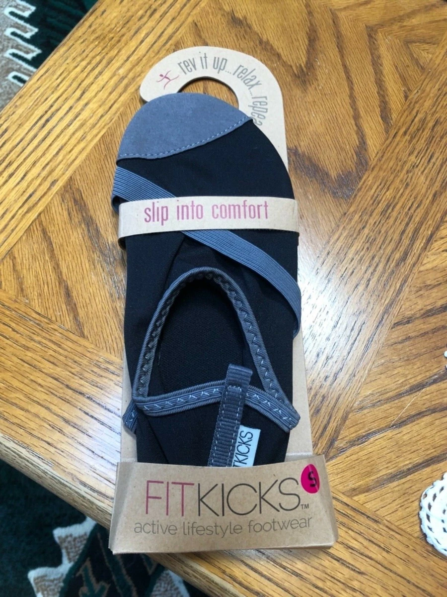 FITKICKS Fit Kicks Women s Active Footwear Slipper Small S Black