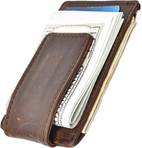 Hopsooken Money Clip RFID Front Pocket Wallet Men Leather Slim Minimalist Wallet - Picture 6 of 6