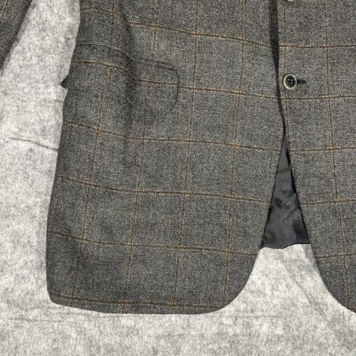 Brioni Nomentano Blazer Men’s 42L Wool Cashmere Grey Plaid 3 Button Coat READ - Picture 4 of 17