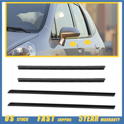 4X Door Weatherstrip Window Moulding Trim Seal Belt For Honda Fit Jazz 2008-13 D